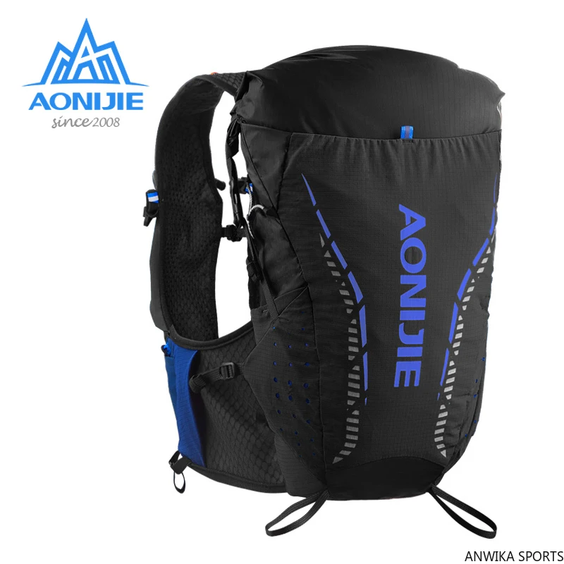 

AONIJIE C9104S Black Ultra Vest 18L Hydration Backpack Pack Bag Soft Water Bottle Flask For Trail Running Marathon Race