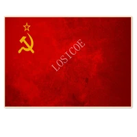 soviet union cccp ussr flag posters vintage kraft paper painting wall decor the greatest soviet propaganda mural wall stickers