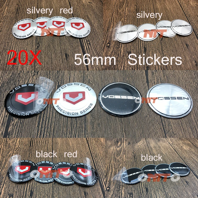 

20pcs/Set 56mm 2.2inch Wheel Hub Caps Wheel Emblem Badge Cover Stickers Auto Emblem for Black/Silvery/Black Red/Silvery Red