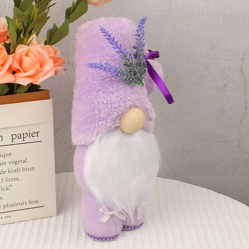 

Purple Dwarf Spring Ornaments Stuffed Gnomes Tray Cute Decorations Fabric Plush Gnomes Gnome Stuffed Animal