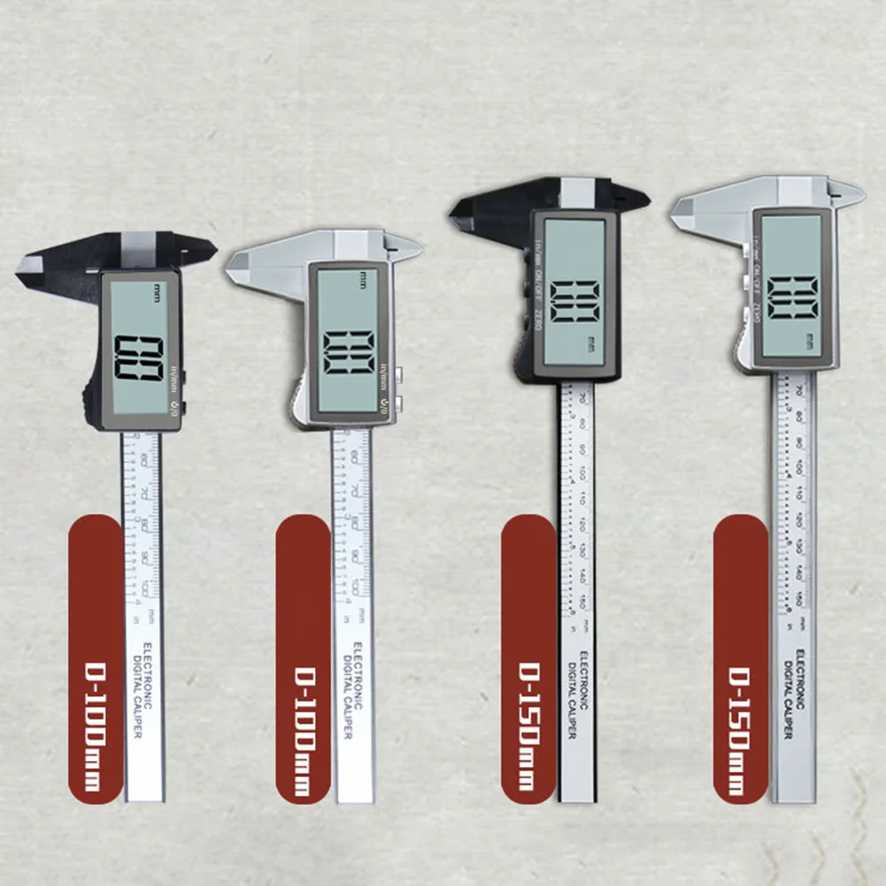 

Электронный цифровой штангенциркуль с нониусом 100/150 мм, полноэкранный пластиковый Высокоточный измерительный инструмент промышленного кл...