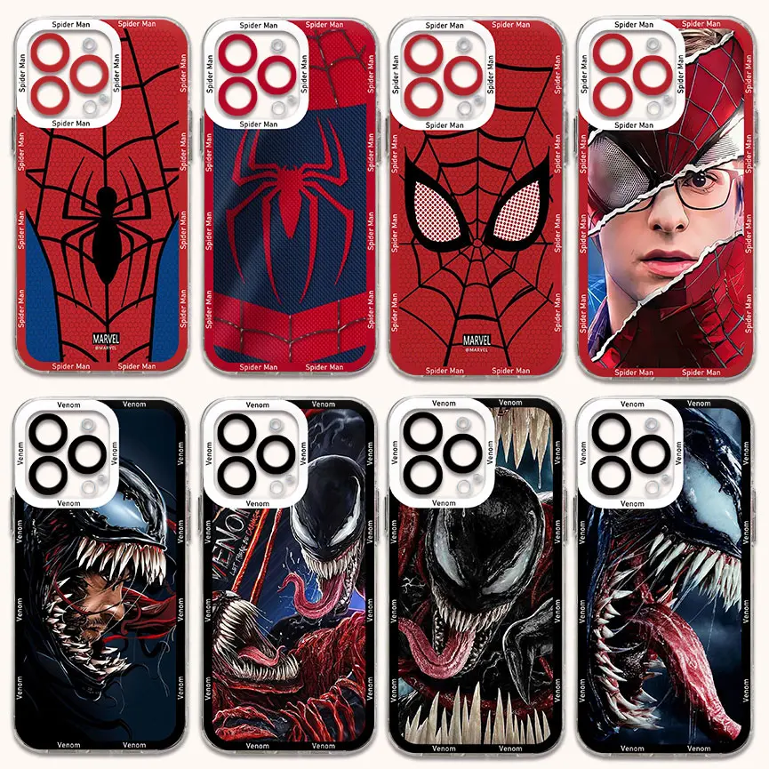 Чехол для телефона Movie Spider Mans Venoms Xiaomi Redmi Note 13C 12 12C 11 10C 10s 9s 9A 9T 9C 8 7 Pro Max 4G 5G