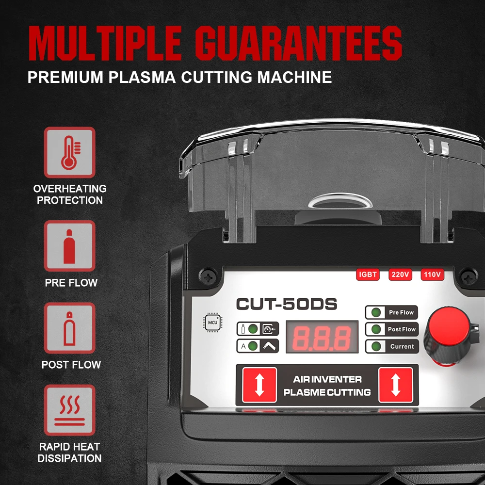 ANDELI Plasma Cutting Machine CUT-50D/CUT-50DS 110/220V 40A HF Pilot Arc Non-contact Cutting Plasma Cutter