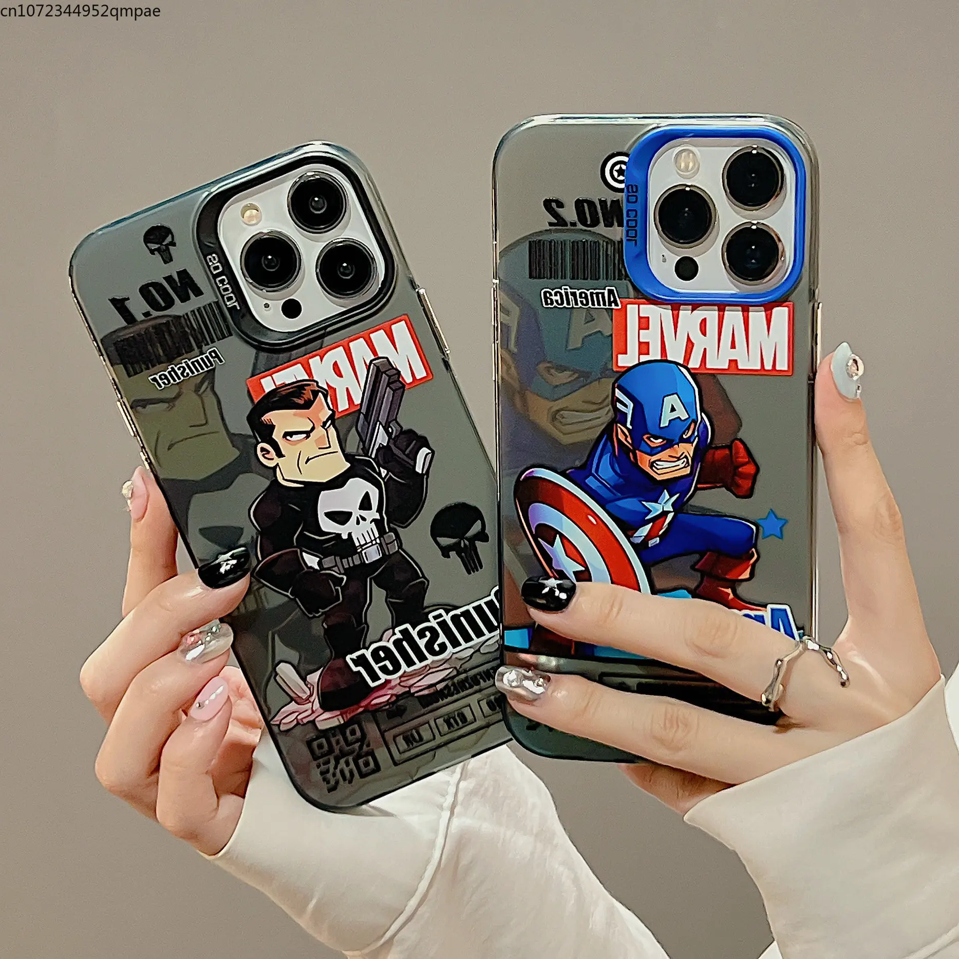 

New Luxury Marvels Captain Americas Phone Case for IPhone 14 13 12 11 Pro Max 14 Pro Couple Anti-drop PC Hard Back Cover Gift