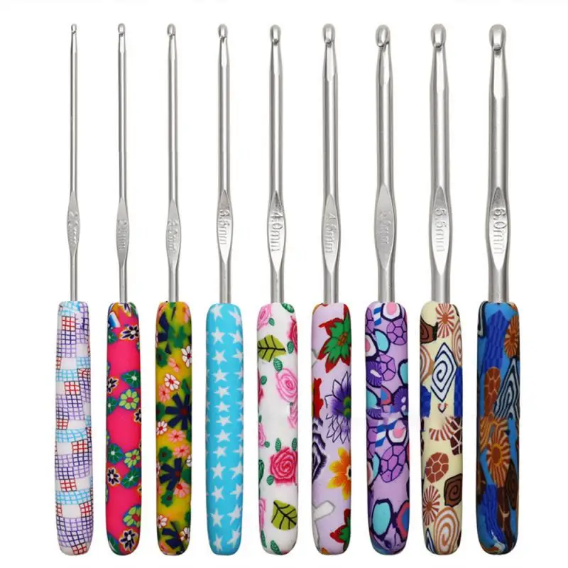 

9pcs Sewing Crochet Hook Set Colorful Knitting Crochet Alumina Knitting Needles 2.0-6.0mm Crochet for Weave Sewing Needles Tool