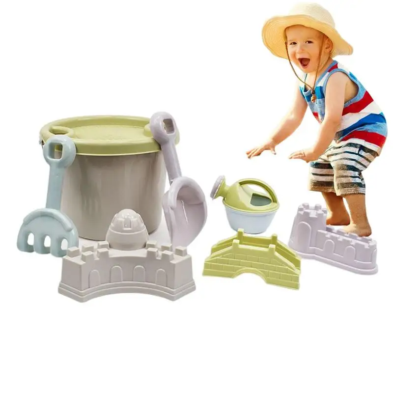 

Beach Sand Toys 8 Pieces Beach Toys For Kids With Sand Buckets Beach Shovel And Sand Rake Toys Kit Including Sand Bucket Rake