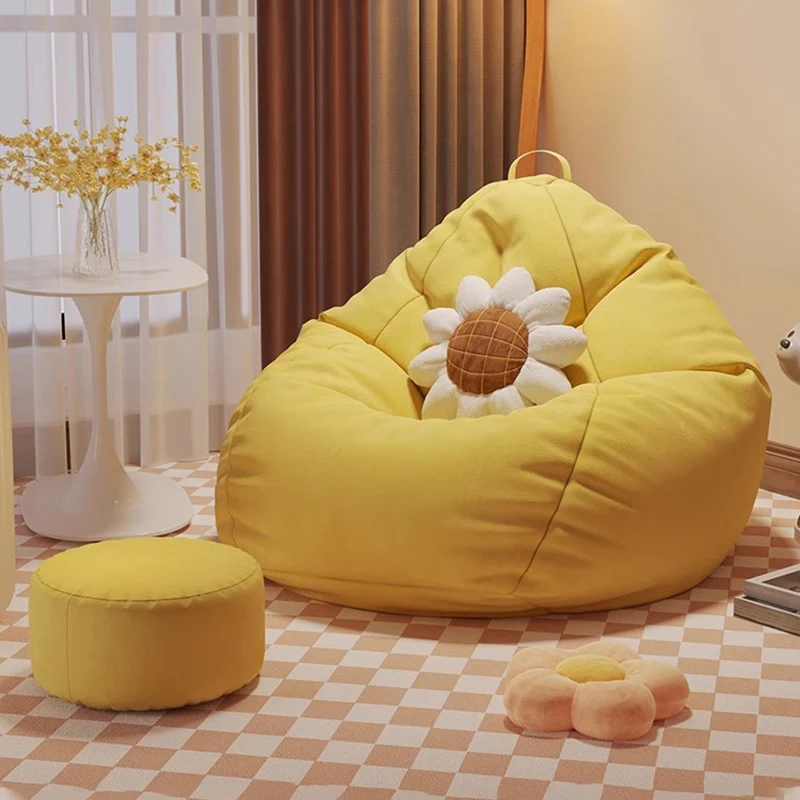 

Ins Cute Lazy Bean Bag Sofa Fillers Big Living Room Reading Outdoor Bean Bag Sofa Floor Small Sofa Para Dormitorio Decoration