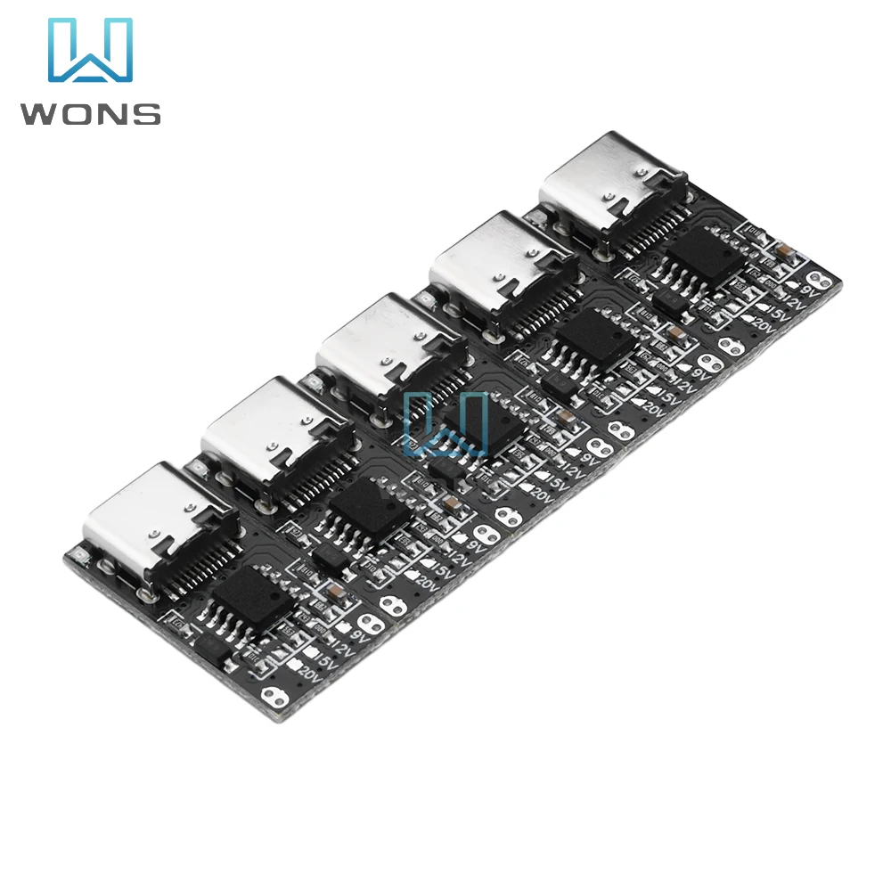 5 шт. Type-C PD2.0 PD3.0 9 В 12 15 20 триггер быстрой зарядки детектор опроса USB повышающий