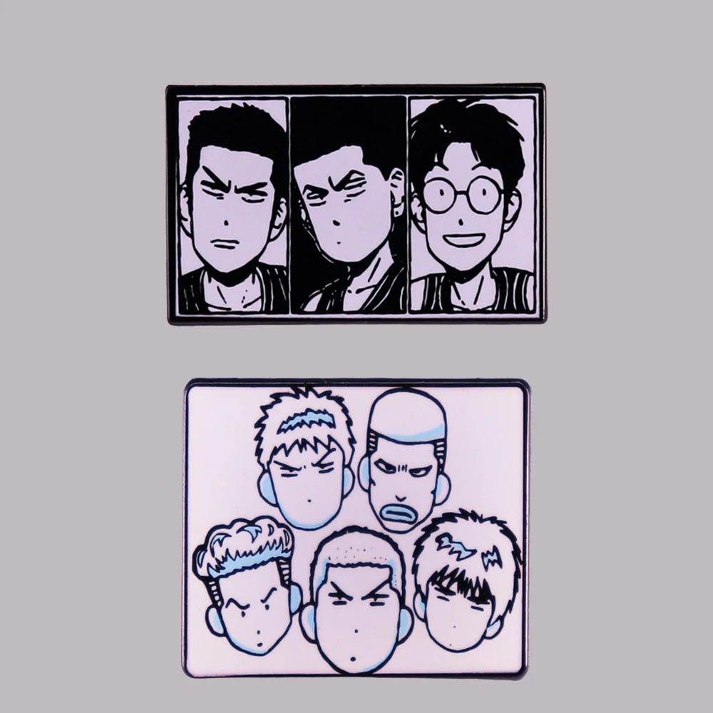 

Anime Basketball Pins Cool Character Enamel Brooches Clothing Lapel Badges Decorative Jewelry Accessories Souvenir Gift for Fans