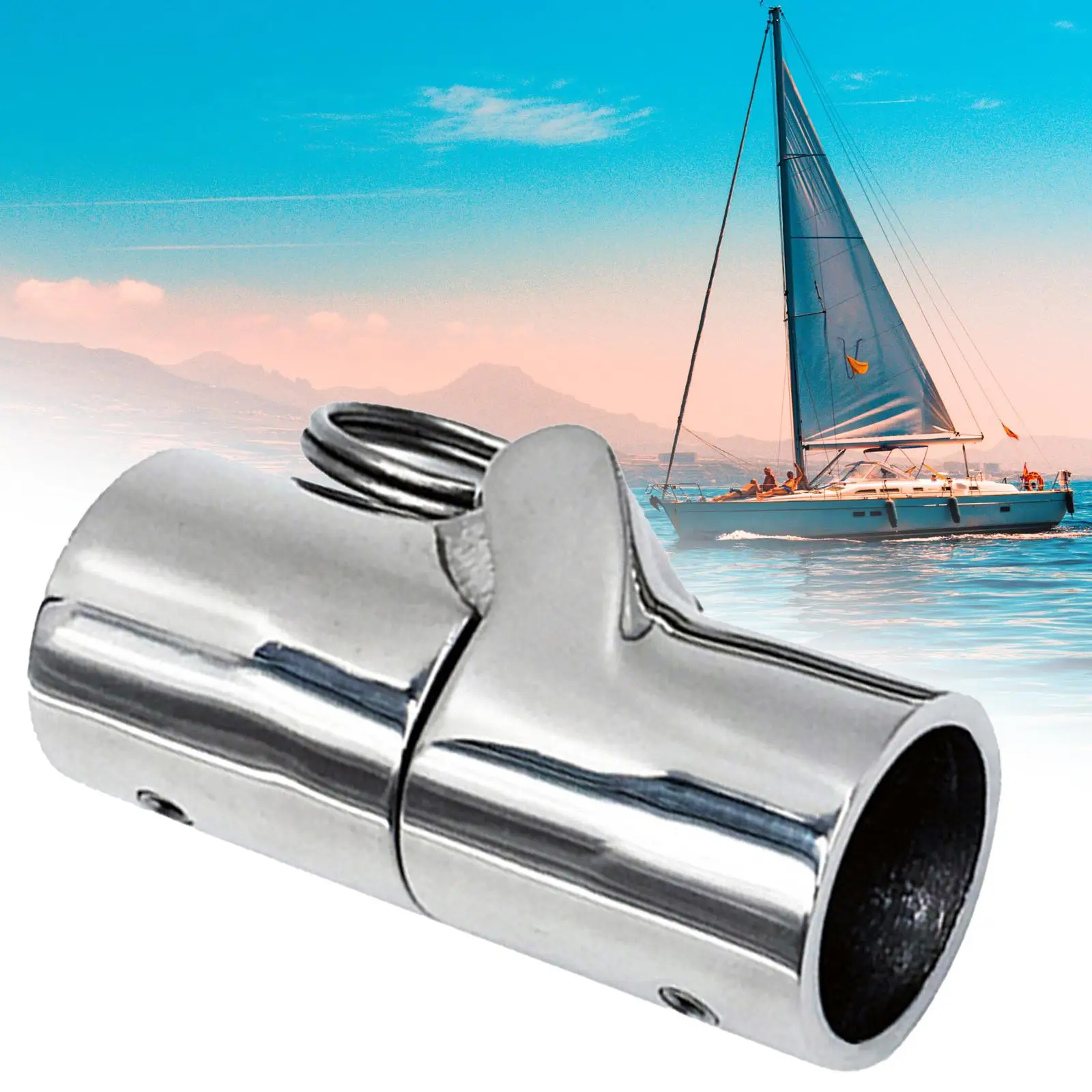 

Boat Pipe Connector Bimini Tops Boat Tube Hinge Marine Stainless Steel Folding Swivel Coupling Tube Handrail Fitting for Yacht