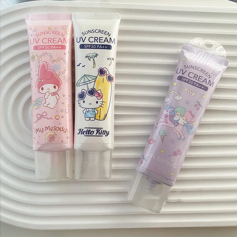 

Sanrio Sunscreen Hello Kitty Cute Anime Moisturizing Whitening Sun Cream Anti Sun Facial Protection Cream Kawaii Skin Care Gifts