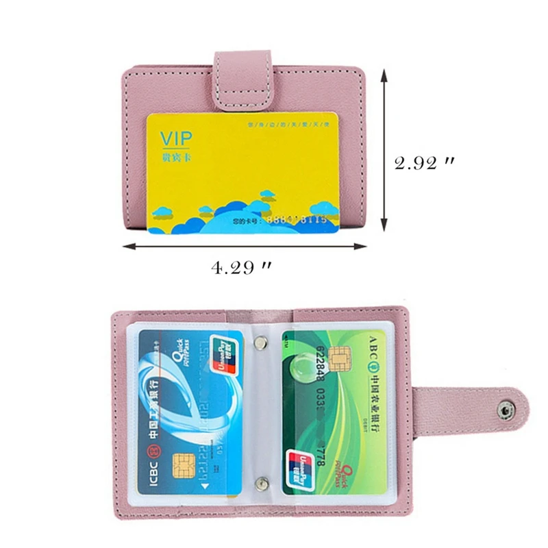 Pu Credit Card Holder Multiple Slots Card Holder Women'S New Portable Short Wallet Coin Purse Large Capacity Card Storage Pouch