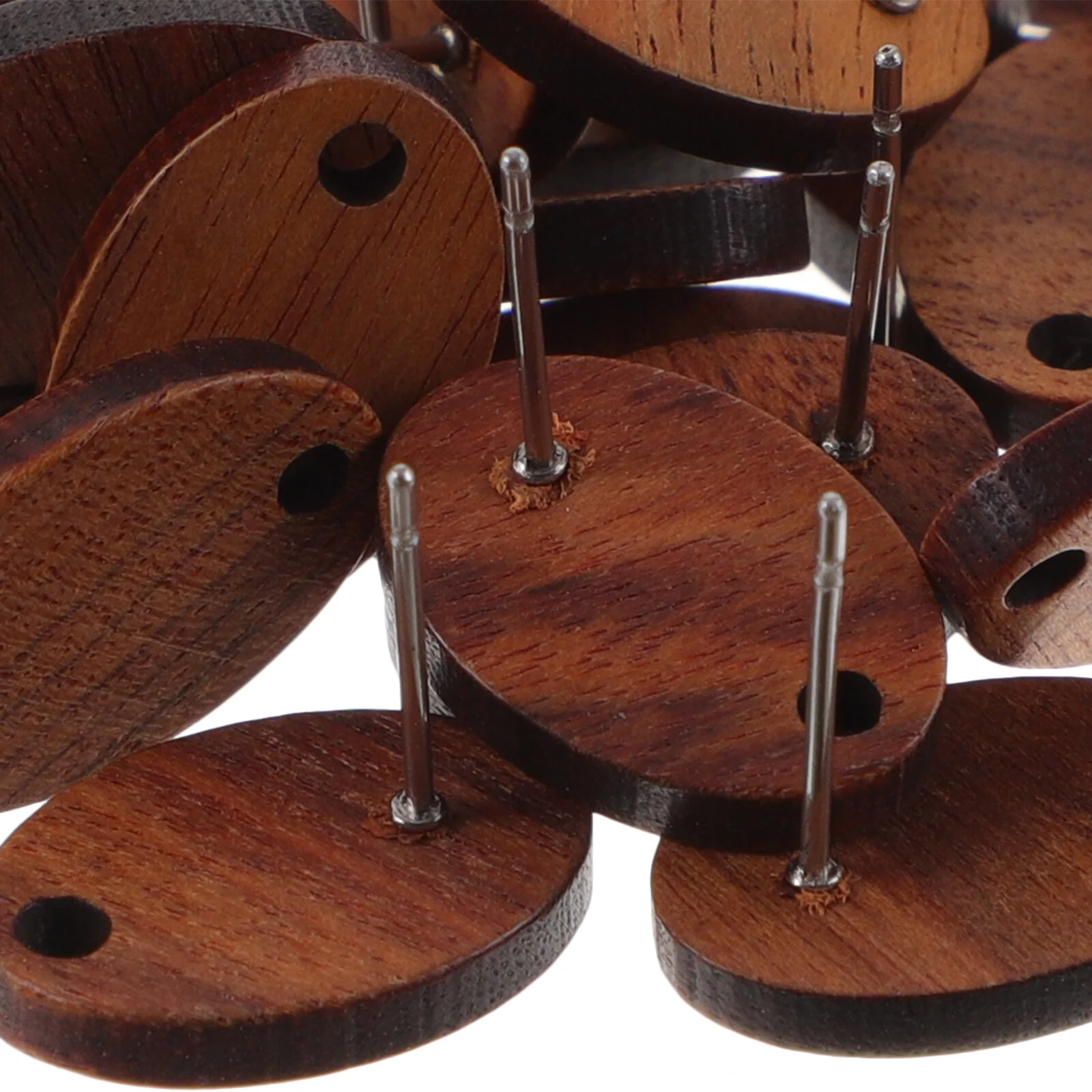 30 Pcs DIY Stud Earring Findings Posts Wood Earrings Creative Pin Korean Material Making Column Accessories