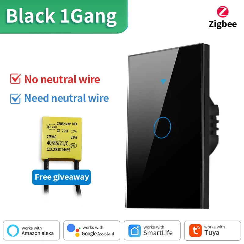 

Умный выключатель TNCE Tuya WiFi/Zigbee