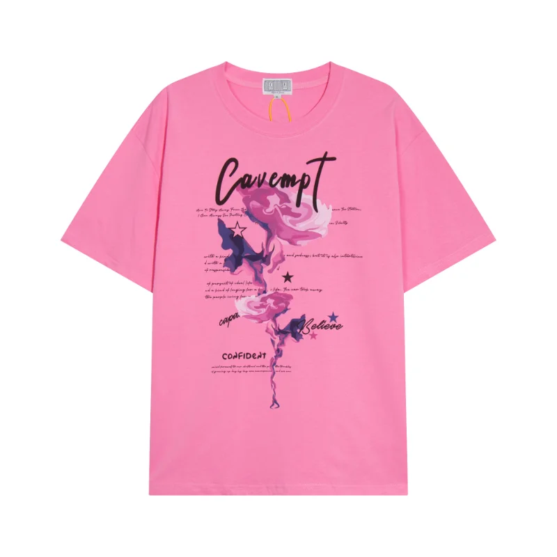 

Cavempt Japanese-style Washed Wax Short-sleeved Round Neck T-shirt for Students CE Spring and Summer MEN Oversized T Shirt