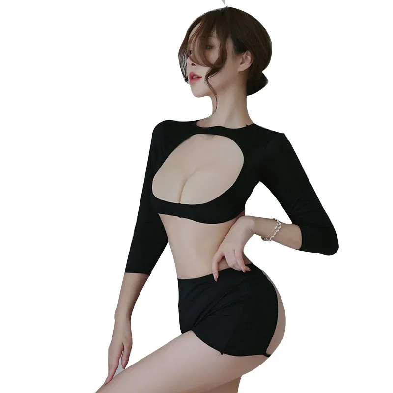 Женское Эротическое боди с открытой промежностью и спиной