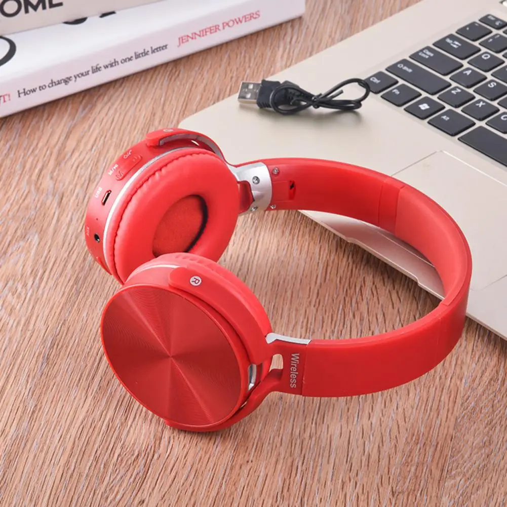 

Wireless Earphone 1 Set Practical Ergonomics Design Long Standby Time 40mm Horn HiFi Sound Wireless Headset Daily Use