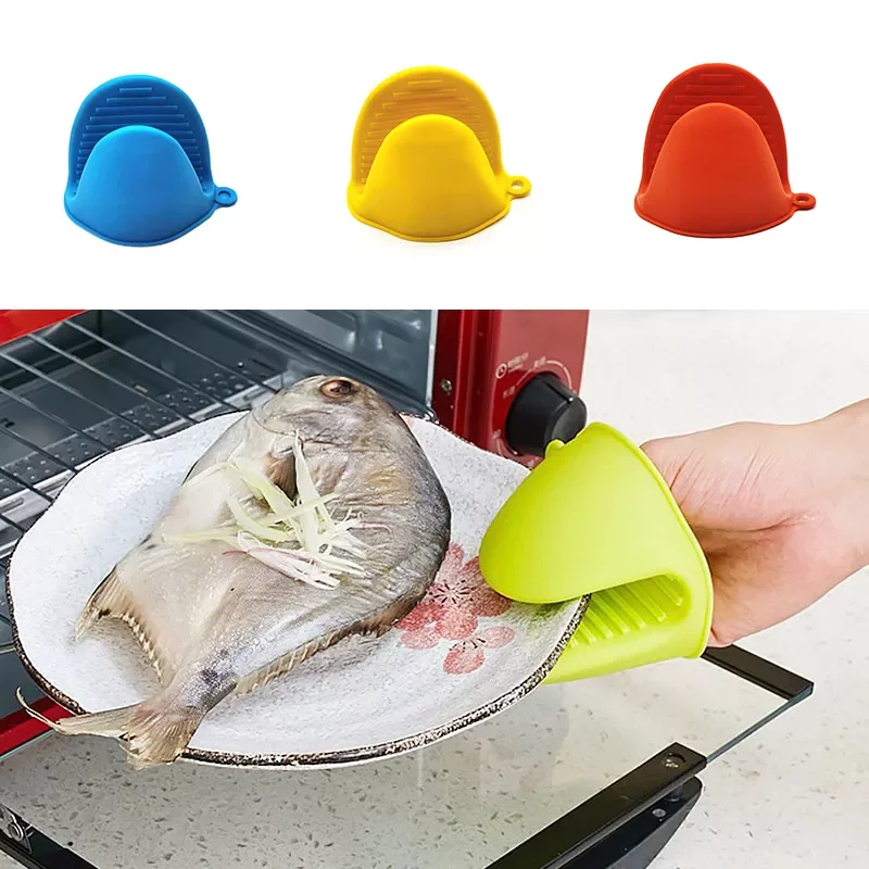 

Kitchen Silicone Heat Resistant Gloves Clips Non Stick Anti-Slip Pot Dish Bowl Holder Clip Cooking Baking Oven Mitts Hand Clip