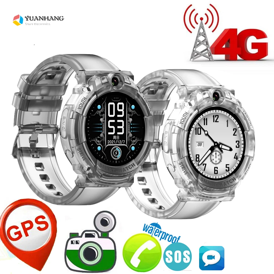 

Смарт-часы IP67, 4G, GPS, Wi-Fi, с камерой
