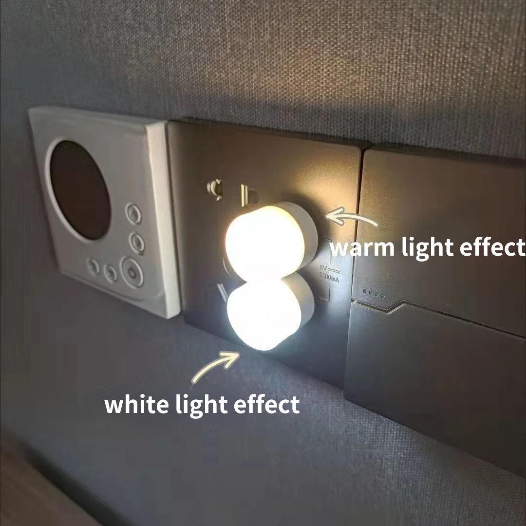 

USB Plug Lamp Computer Mobile Power Charging USB Small Book Lamps LED Eye Protection Reading Light Small Round Light Night Light
