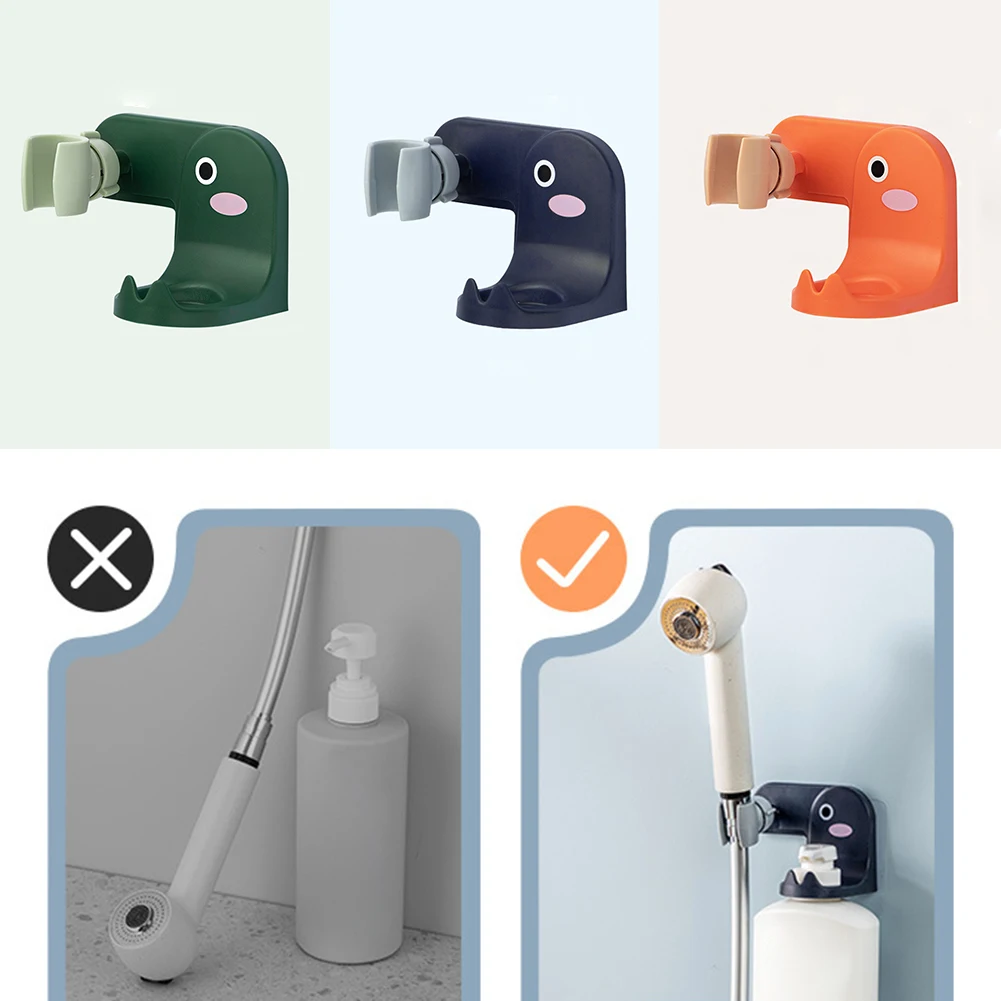 

1pcs New Suction Cup Brackets Removable ABS Shower Head Holder Wall Mount Shower Head Storage Shelf Rack Bathroom Supplies