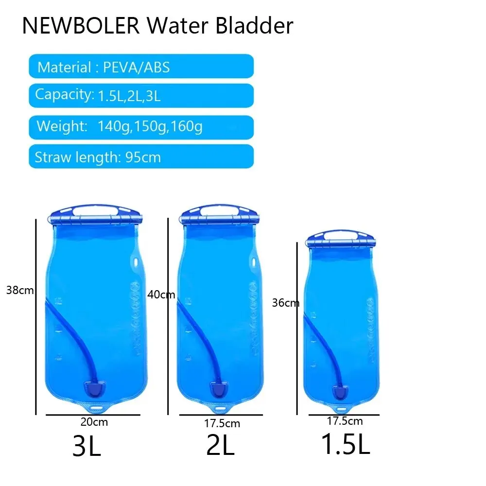 NEWBOLER Мешок для воды Резервуар Сумка для пополнения воды Сумка для хранения без бисфенола 1,5 л 2 л 3 л Рюкзак для спортивного танка для бега (art.: 3920cb4948d50) - 3920cb4948d50