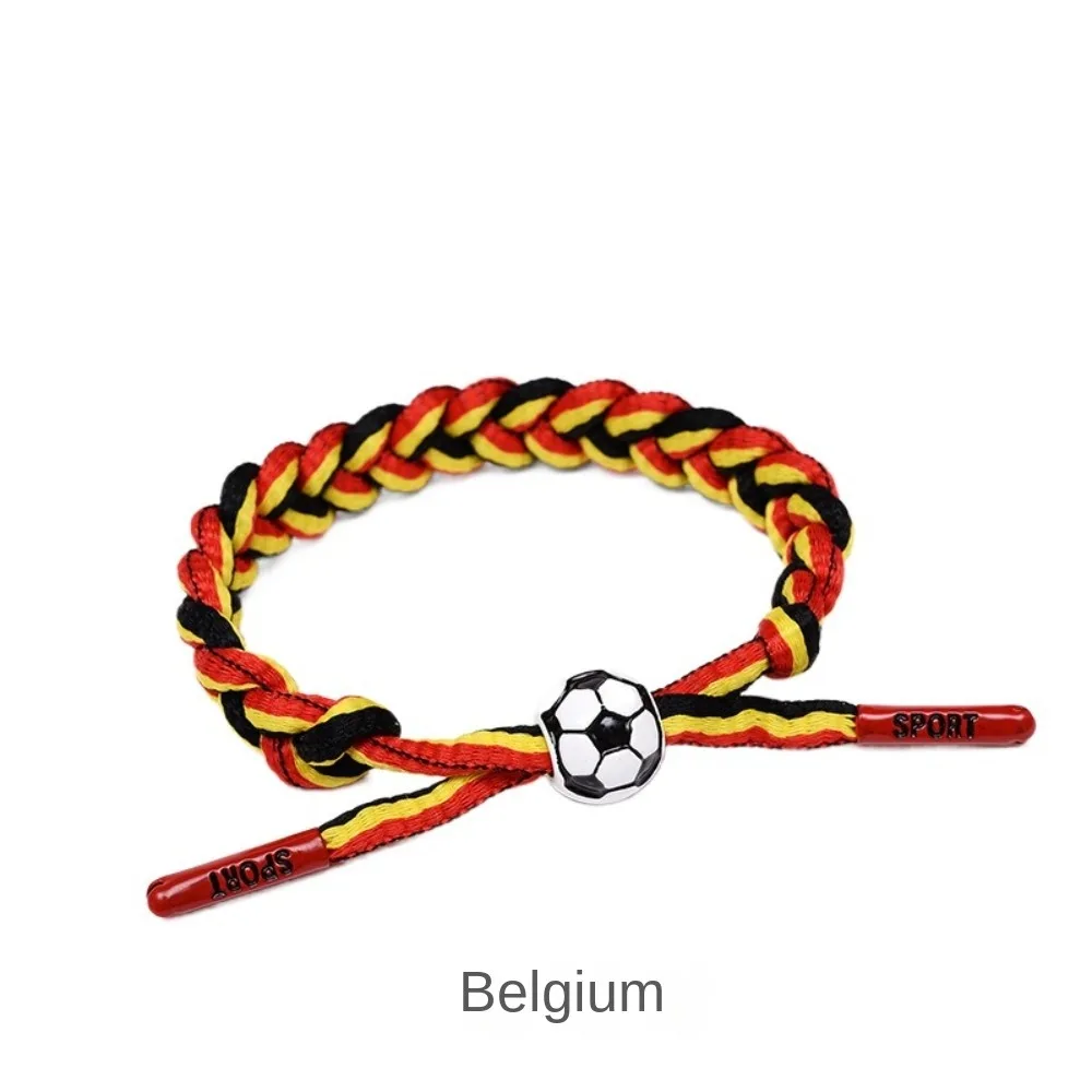 Креативный браслет ручной работы с футбольным мячом тканый для спортивной