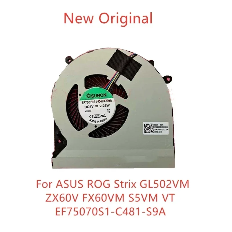 Новый оригинальный вентилятор охлаждения графического процессора ноутбука для