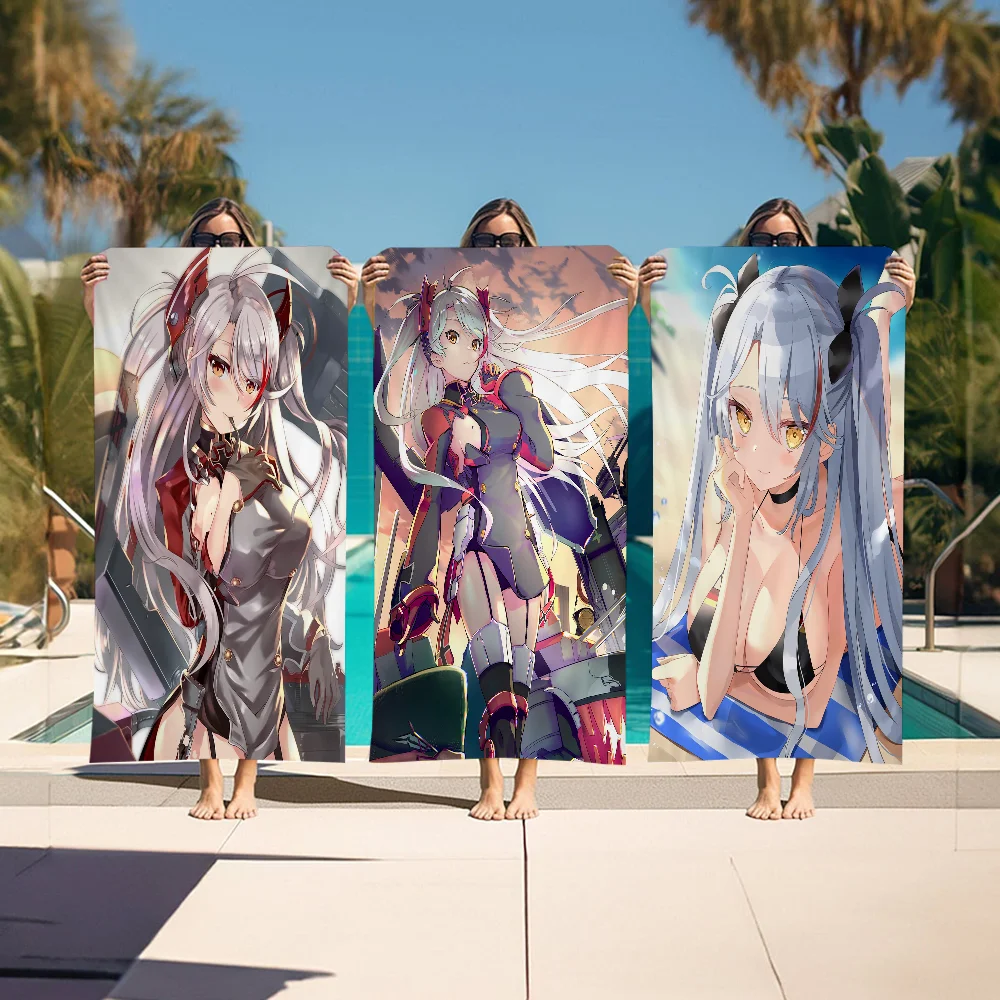 Azur Lane Prinz Eugen Пляжное полотенце Красочные банные полотенца для девочек из