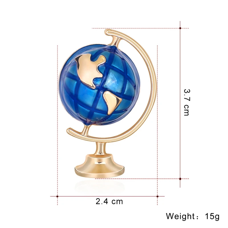 Enamel Earth Globe Brooches Women And Men Pin Kids Jewelry Fashion Creative Desgin High Quality images - 6