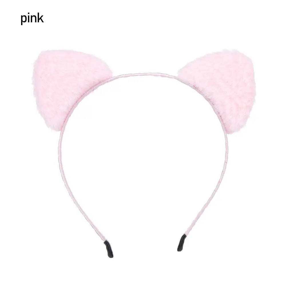 

Cute Cat Ears Head Bands Plush Face Wash Makeup Headband Hair Hoop for Night Party Bar Anime Cosplay Costume Hair Accessories