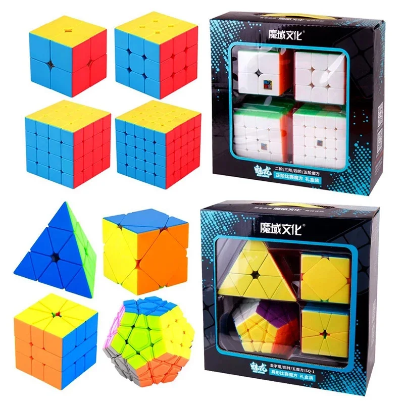 

[Picube] MoYu QiYi 2x2 3x3 4x4 5x5 Gift Box Cube 2x2x2 3x3x3 4x4x4 5x5x5 Magic Cube Gift Box Meilong Speed Bundle Puzzle Cubing