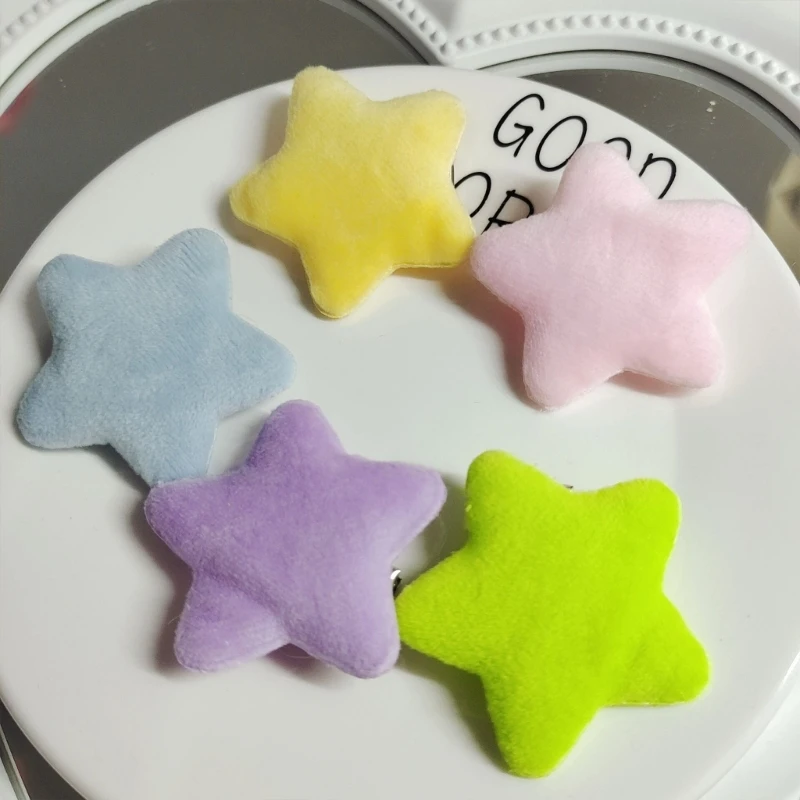 

Заколка-пряжка со звездами, плюшевая заколка для волос со звездами, заколка для волос со звездами