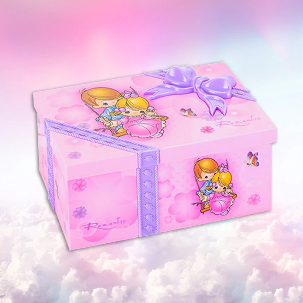 

Small Jewelry Box Music Boxes Girls Mechanical Wind Storage Organizer Jewelery Musical
