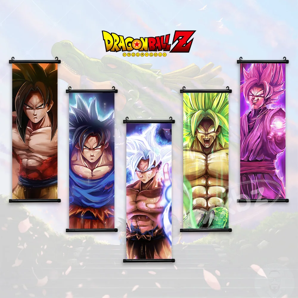 

Dragon Ball Canvas Poster Goku Home Decoration Saiyan Mural Gohan Wall Artwork Kakarot Scroll Picture Anime Hanging Painting Bar