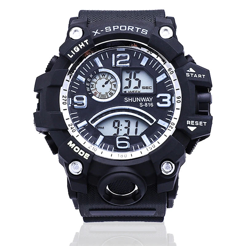 

Fashion Simple Sport watch Men Multifunction Watches Shock Alarm clock Led light 50m Waterproof Digital Watch for Men 2022