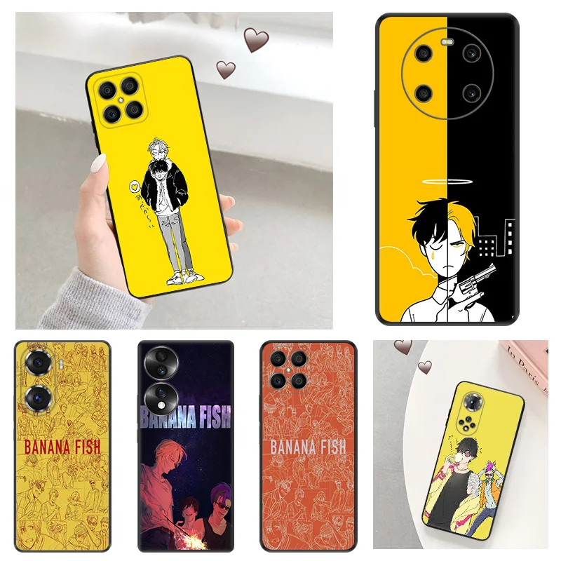

Banana Fish Anime Soft Phone Case for Honor X9 X8 5G X7 X6 70 60 50 30i X40 Play 6T 9A 6C Magic4 Pro 8X 20 Lite Matte Cover
