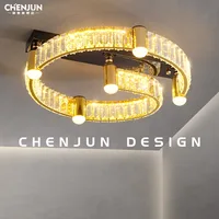 Crystal Room Bedroom Light round Study Simple Modern High-End Atmospheric Led New Entry Lux Style Ceiling Lamp