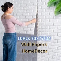 10pcs brick wall sticker 3d self adhesive waterproof oil proof contact paper for living room bedroom home vinyl pvc luxury decor