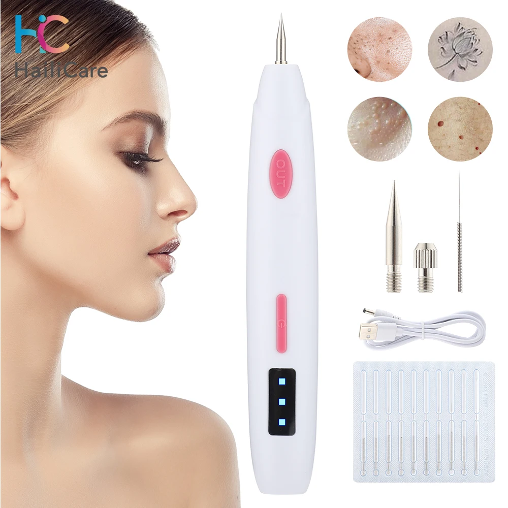 

3 Speeds Mini Electric Mole Remover Safety Laser Plasma Pen Freckle Wart Dark Spot Remover No Scar Bleeding Skin Tag Cleaner