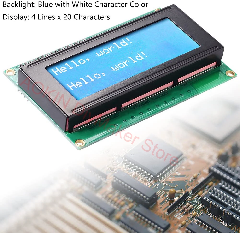 LCD2004 IIC/I2C LCD Display Monitor 2004 20X4 5V Character Blue Backlight Screen LCD2004 IIC I2C for arduino LCD display