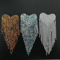 handmade beaded patch colored crystal diamond cloth stickers diy clothes decorative pattern felt bottom