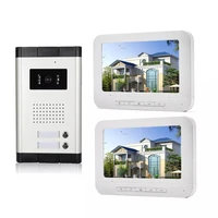 7" Wired Video Intercom For Home Security Video Door Bell With Camera Video Door Phone Residential Intercoms For 2 Apartment
