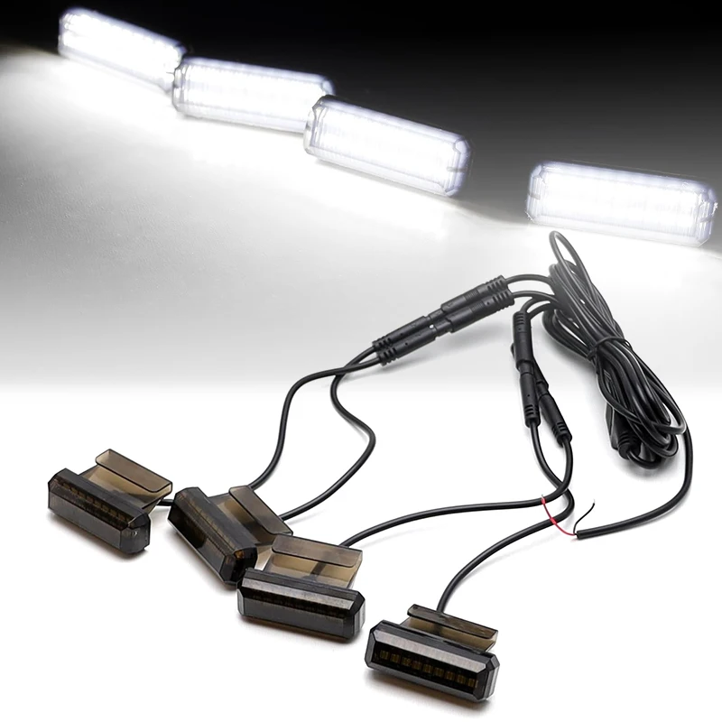 

4 шт. для Toyota Tundra 2022-up автомобильная светодиодная передняя решетка габаритный фонарь в сборе DRL парковочный фонарь дальнего/положения 12 В