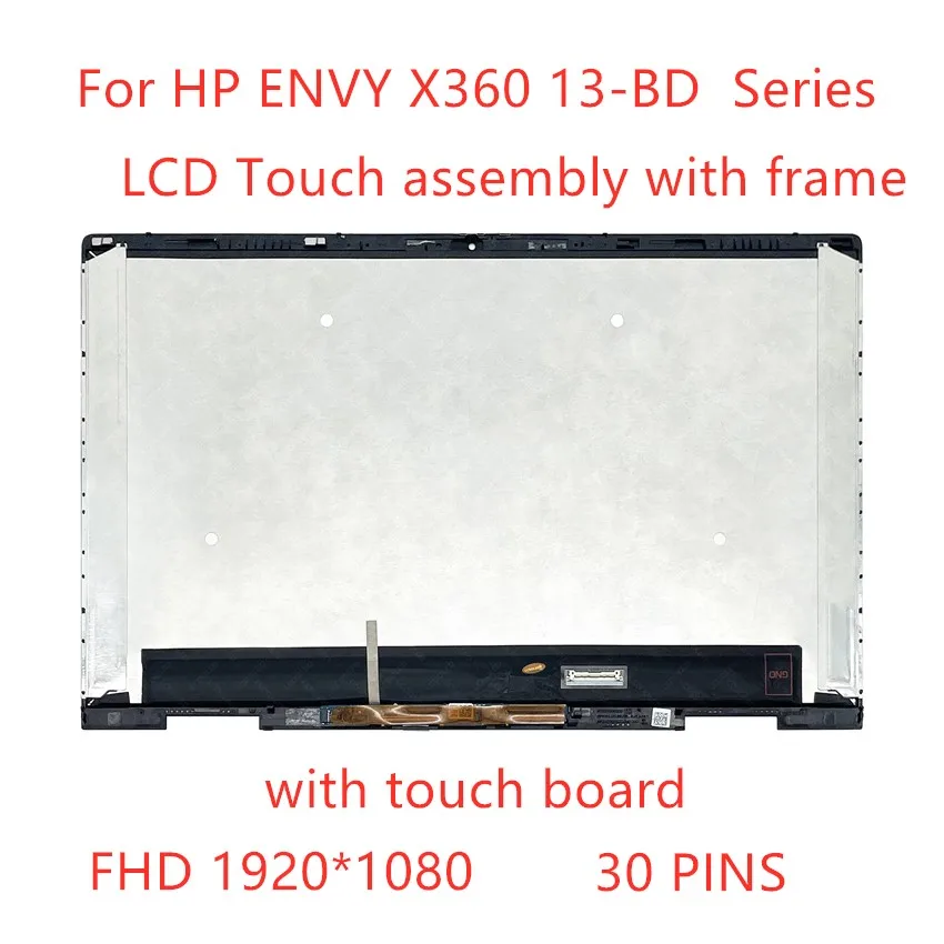 13.3-дюймовый сборный сенсорный ЖК-экран FHD 1920X1080 30 Pins для HP ENVY X360 13-bd 13m-bd0033dx 13m-bd0023dx NV133FHM-N5T N133HCG-GF3