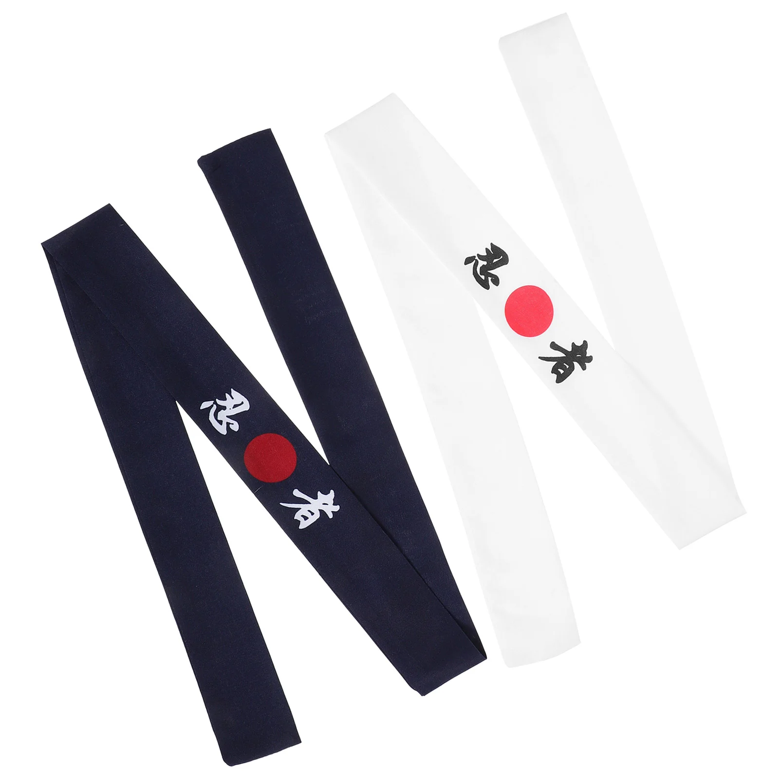 2 Pcs Ninja Print Headband Japanese Chef Costume Headbands Printing Cooking Men Cotton Karate Sports Women's