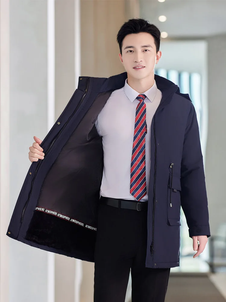 Утепленная парка средней длины женская зима 2023 новая одежда с хлопковой