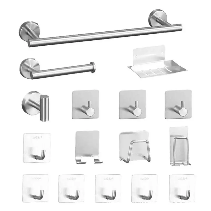 

Matte Black Bathroom Hardware Set Wall Mounted Bathroom Accessories Set Stainless Steel Bathroom Hardware Set Including Hand