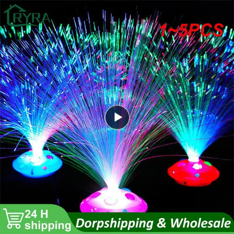 

1~5PCS Colored LED Fiber Optic Light Night Lamp Holiday Christmas Wedding Decoration Stars Shine In The Dark Kids Toys Nighting