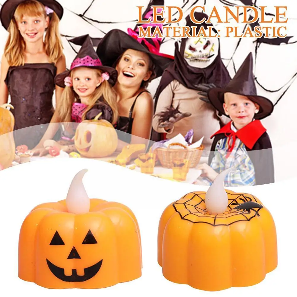 

Halloween Lights LED Candle Pumpkin Candlestick Lamp Party Happy Carnival Spider 2022 Decoration Halloween Props Horror Sce N2D8